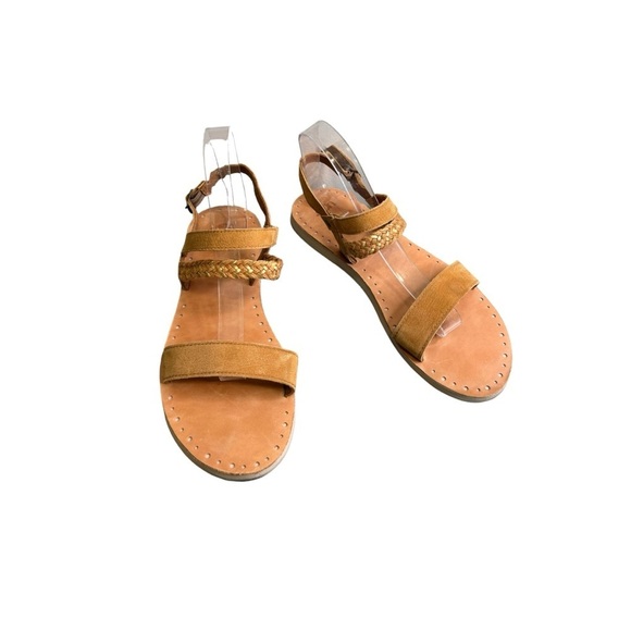 Ugg Tan Leather Sandals Size 11 - Picture 1 of 8